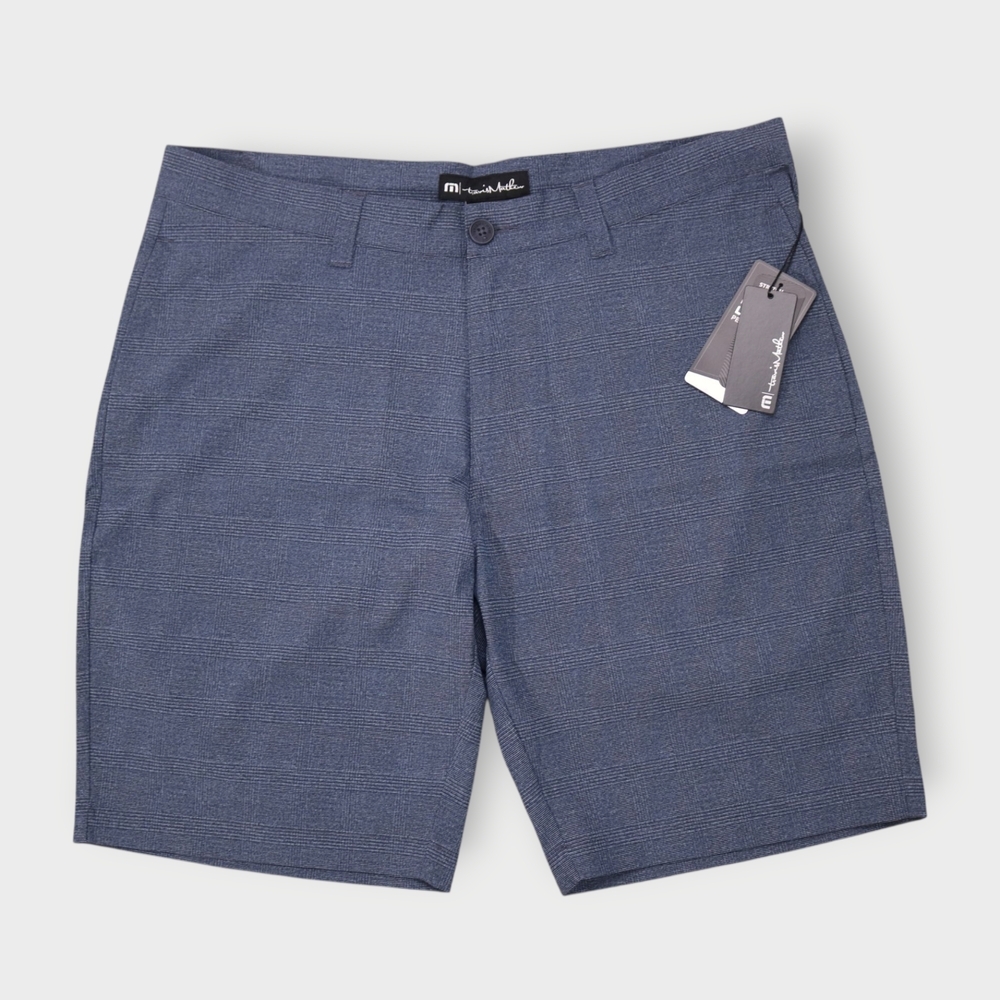 Travis Mathew Grommet Men's Textured PinStripe Blue Golf Shorts Size 36 NEW NWT